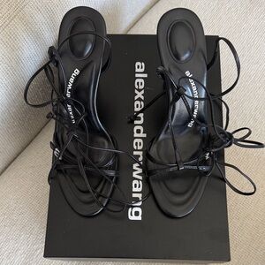 Alexander Wang Elegant Black Lace-Up Sandals